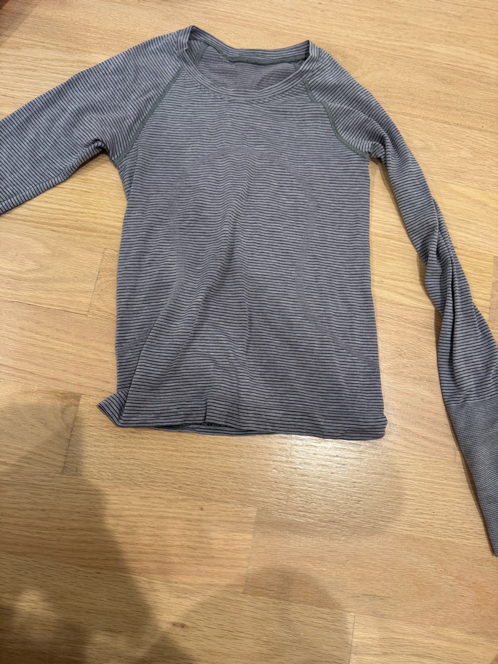 lululemon athletica Women's Long Sleeve - Gray Stripe